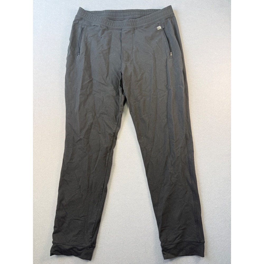 Roots Womens Black Slim Fit Zippered Pocket Jogger Sweatpants Size Large L 1134